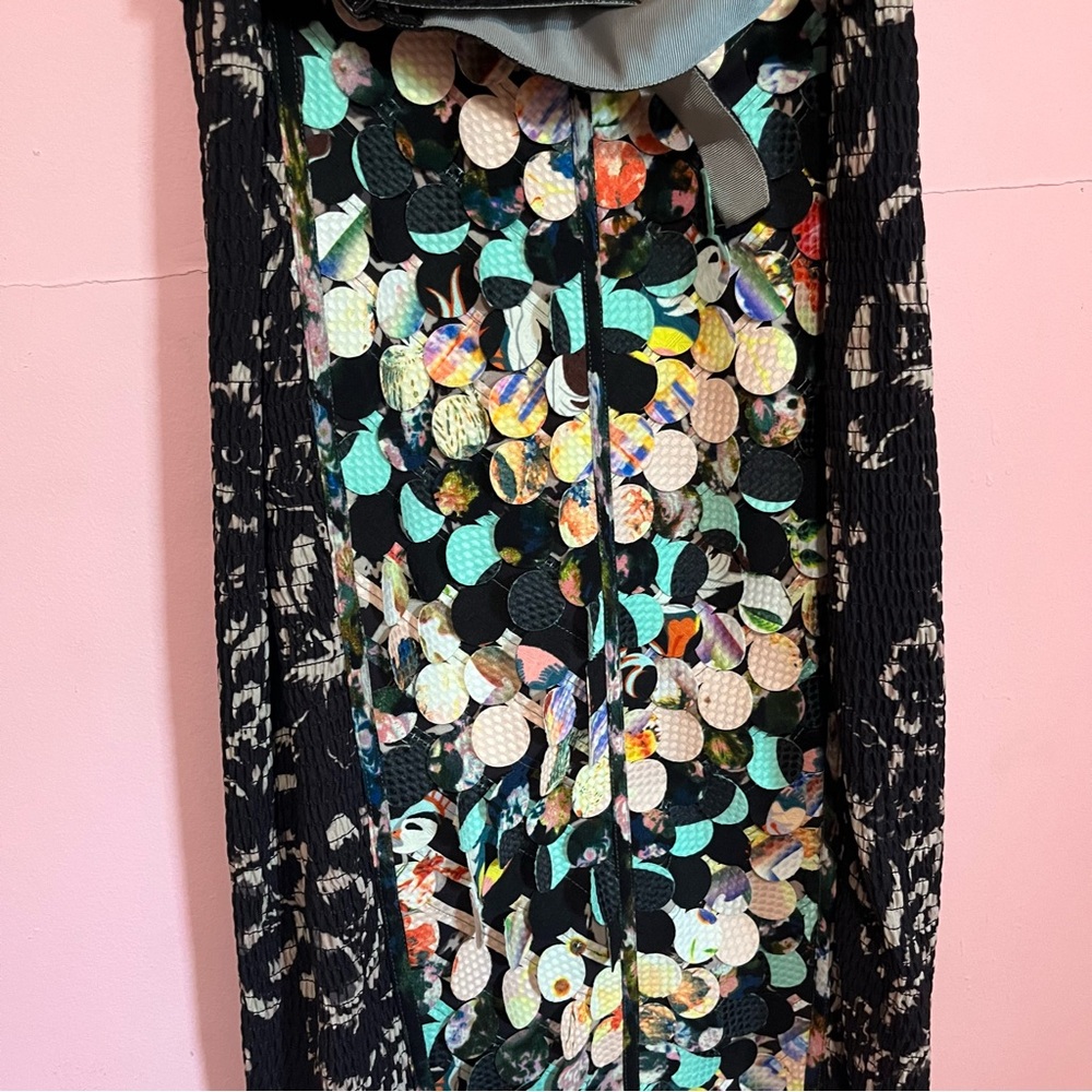 Byron Lars Floral and Geometric Midi Dress - Picture 2 of 5